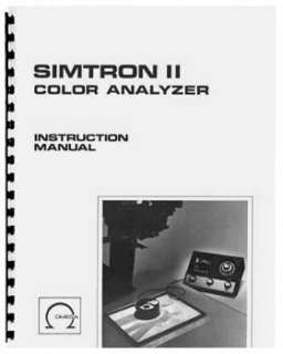 Omega Simtron II Color Analyzer Instruction Manual   