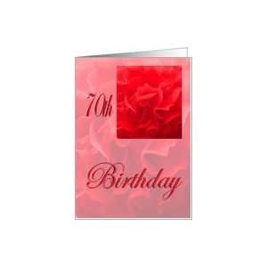  Happy 70th Birthday Dianthus Red Flower Card: Toys & Games