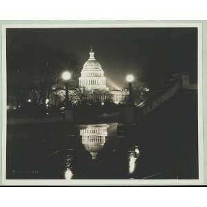 Library of Congress,Capitol,Washington,DC,c1923,rainy  