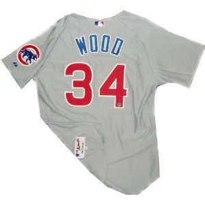 Kerry Wood Chicago Cubs Autographed Majestic Athletic Authentic Grey 