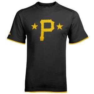 Majestic Pittsburgh Pirates Black Cooperstown Afterglow T shirt 