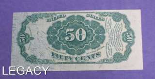 50¢ U.S. FRACTIONAL CURRENCY NOTE 1875 NICE NOTE (OP  