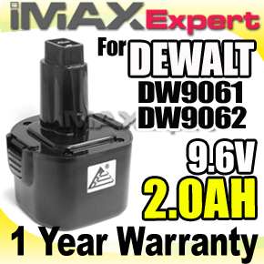 6V Battery for DEWALT DE9062 DW9061 DW9062 9.6 Volt  