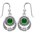 Sterling Silver Celtic Claddagh Created Emerald Earrings Today 