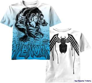   Marvel Comics Venom All Over Print VQ Sketch Adult Shirt S 2XL  