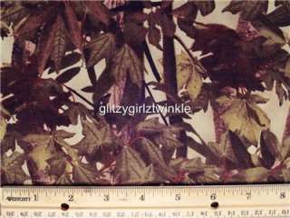 New Brown Camo Fabric BTY Trees Leaves Sticks Branches Camoflauge 