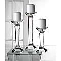 Glass Hurricane Pillar Candle Holders (Set of 3)  Overstock