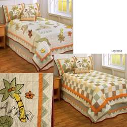   piece Reversible Patchwork Twin size Quilt Set  Overstock