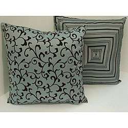 Jessica McClintock 18 inch Bellacor Swirl Pillows (Set of 2 