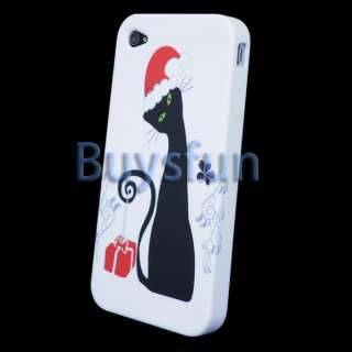 Black Cat Style GEL Case Cover For Apple iPhone 4 4G 4S  