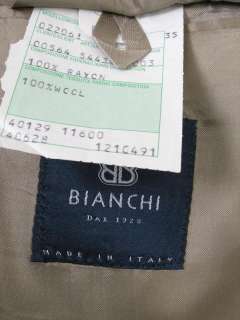 Bianchi Suit Tan Wool 3 Button Euro 56R US 46R 39W Italy NWT $595 