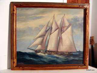 Wendell Rogers Two Mast Ship Oil Painting  