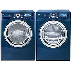 LG Front load Blue Steam Washer and Gas Dryer Combo (Refurbished 