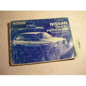  1987 Nissan Truck Pathfinder Owners Manual Nissan Books