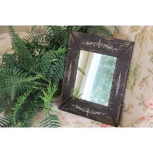  Shabby Cottage Chic Wall Mirror Home Decor Black: Home 