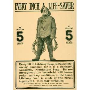  1902 Ad Lifebuoy Soap Antiseptic Disinfectant Sanitary 