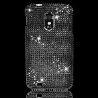 Samsung Epic 4G Touch Galaxy S II 2 Sprint Black Bling Hard Case Cover 