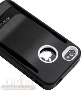Black TPU Polymer Cover Case with Belt Clip For Apple iPhone 4 4G 4S