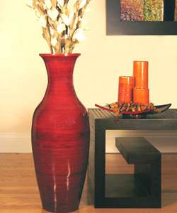 Red Bamboo Classic 28 inch Floor Vase  