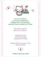Hello Kitty Birthday Party Invitations and Labels  
