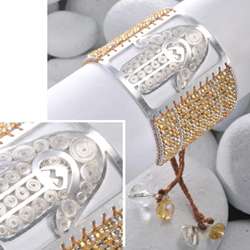 Sterling Silver Hamsa Hand Beaded Bracelet (Colombia)  Overstock