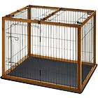   Deluxe Pet Residence M Dog wood & wicker crate 30L x 21W x 25H
