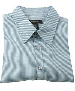 Calvin Klein Mens Blue Striped Shirt  Overstock