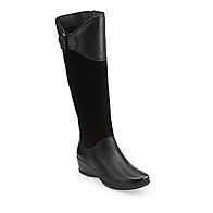   Womens Embrace Adore Tall WATERPROOF Boots Black Leather/Suede 31424