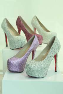 wedding shoes, prom shoes, diamante shoes ,crystal shoes high heels 