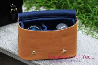 Vintage PU Leather Casual Messenger Bag SLR Camera Bag  