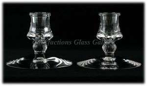 Pair of Heisey Mercury Candlesticks No112 Elegant Glass  