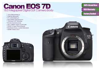 Canon EOS 7D Digital SLR Camera Body +6 Lens 2 IS *NEW  