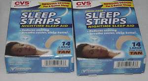 CVS Nasal Sleep Aid Strips Large Tan Total 28 Strips  