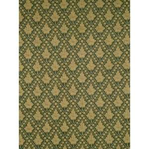  Scalamandre Middlethorpe   Evergreen and Cream Fabric 