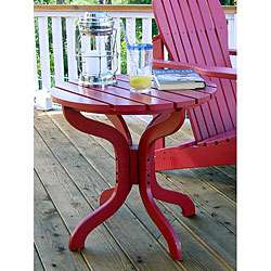 Red Cedar Wood Round Side Table  Overstock