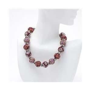  Vanessa Collection Large Bead Necklace with Sterling 