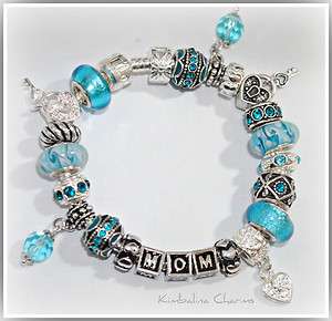 EUROPEAN STYLE CHARM BRACELET with BEADS Mothers Day  