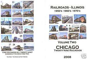 Chicago Area Trains 1950s 70s Two DVD Disk Presentation  