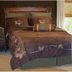 Pine Cone Faux Suede 7 piece Bedding Set  Overstock