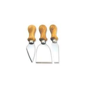  Cheese Knives Set of 3 With Pointed,Narrow & Wide Blades 