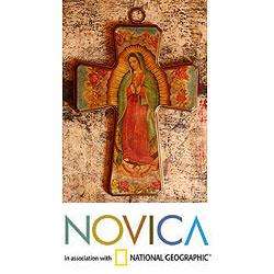   Virgin Morenita Guadalupe Decoupage Cross (Mexico)  