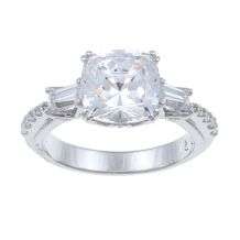 Tacori IV Sterling Silver Cubic Zirconia Engagement Ring  Overstock 