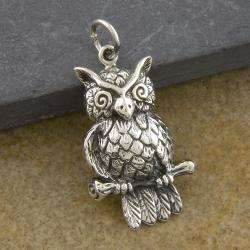 Handcrafted Sterling Silver Owl Pendant (Thailand)  