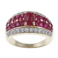   14k Gold 1/2ct TDW Diamond and Ruby Ring (H I, SI2)  