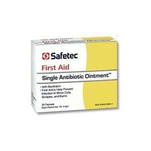 Safetec First Aid Single Antibiotic Ointment With Bacitracin 25X.9GM