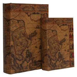 Keystone Aged Leather Map Jewelry Box   Set of 2:  Kitchen 