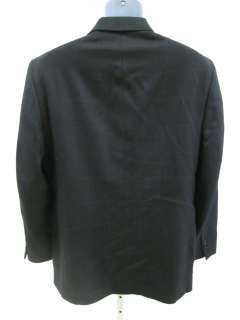 PETROCELLI Mens Black Plaid Wool Blazer Jacket Sz 42 R  