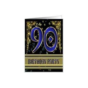 90th Birthday Party invite suitable for a boys party Card  Toys 