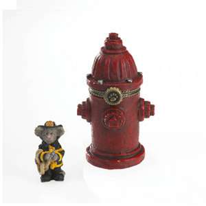 Boyds Bears Fire Hydrant Treasure Box 4022179  