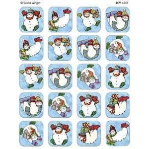  20 Pack TEACHER CREATED RESOURCES SW SNOWMAN STICKERS 